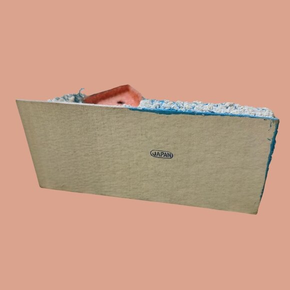 Vintage 1950s Christmas Japanese Putz House Peach Cardboard Cottage - Picture 3 of 4